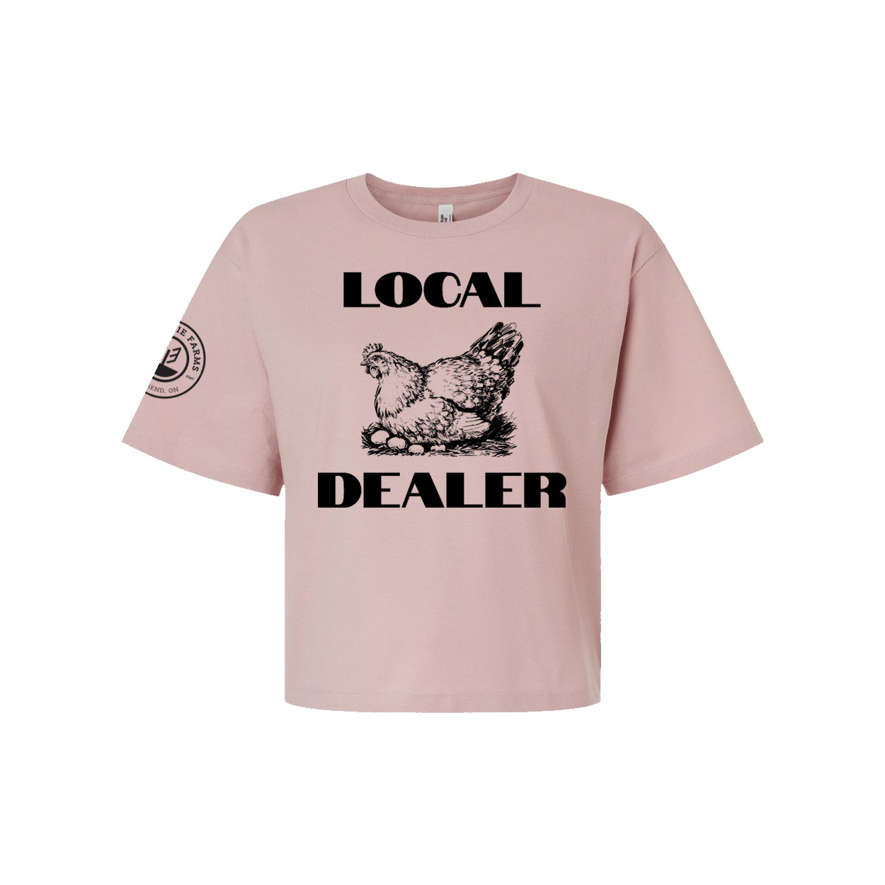 Glen Erie Farms Ladies' Mid-Length Boxy Tee - Local Dealer - Blush