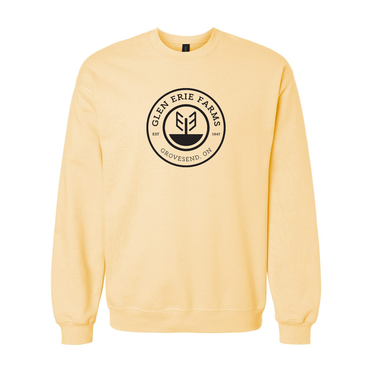 Glen Erie Farms Adult Midweight Crewneck Sweatshirt - Yellow Haze