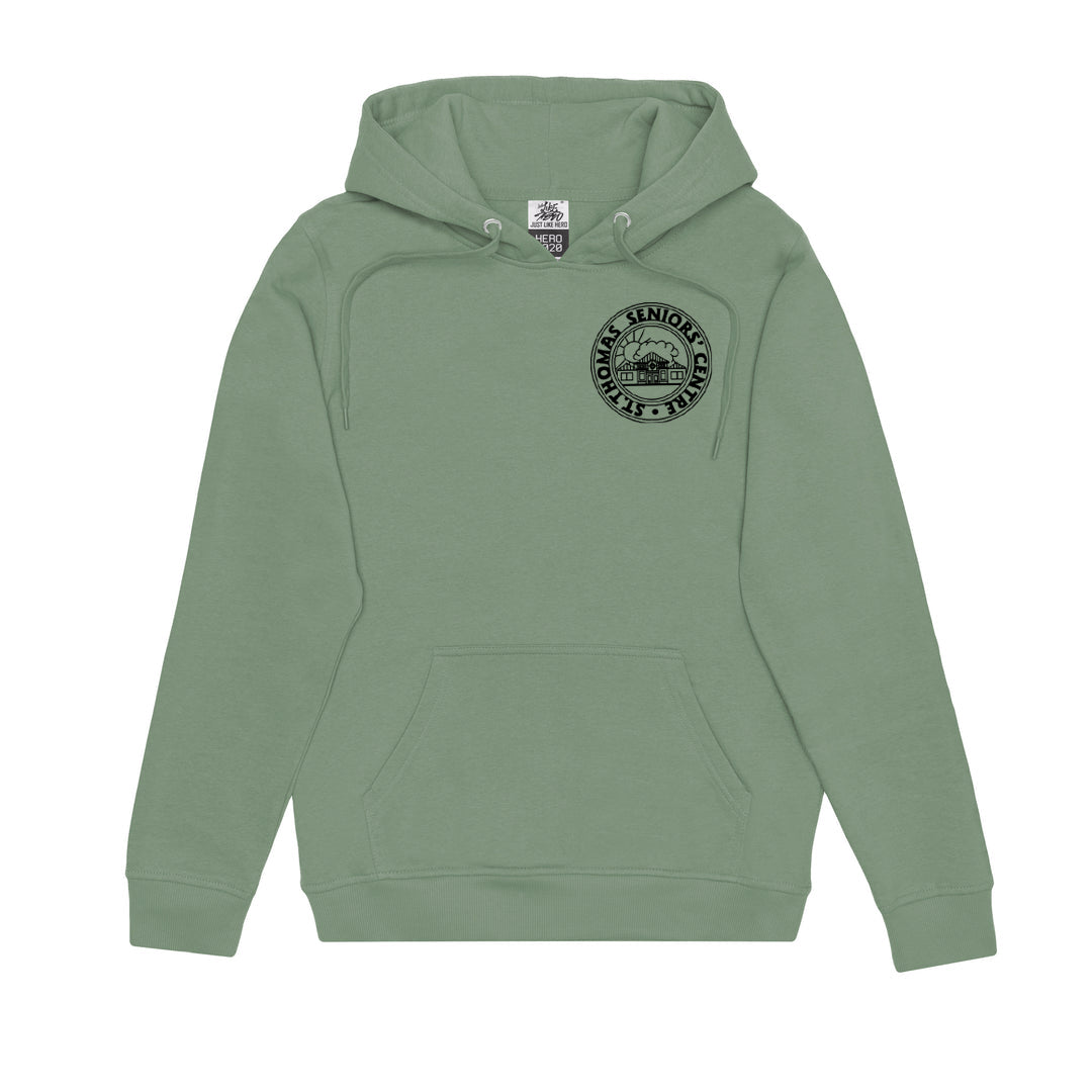 St. Thomas Seniors Centre Adult Hoodie - Dusty Green