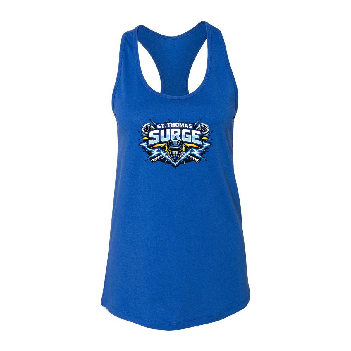 St. Thomas Surge Women's Alternate Jersey Racerback Tank - Royal