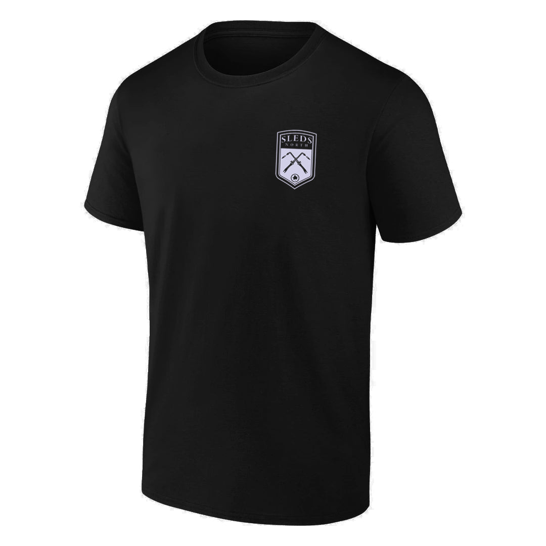 Sleds North 2025 Adult Short Sleeve T-Shirt - Black