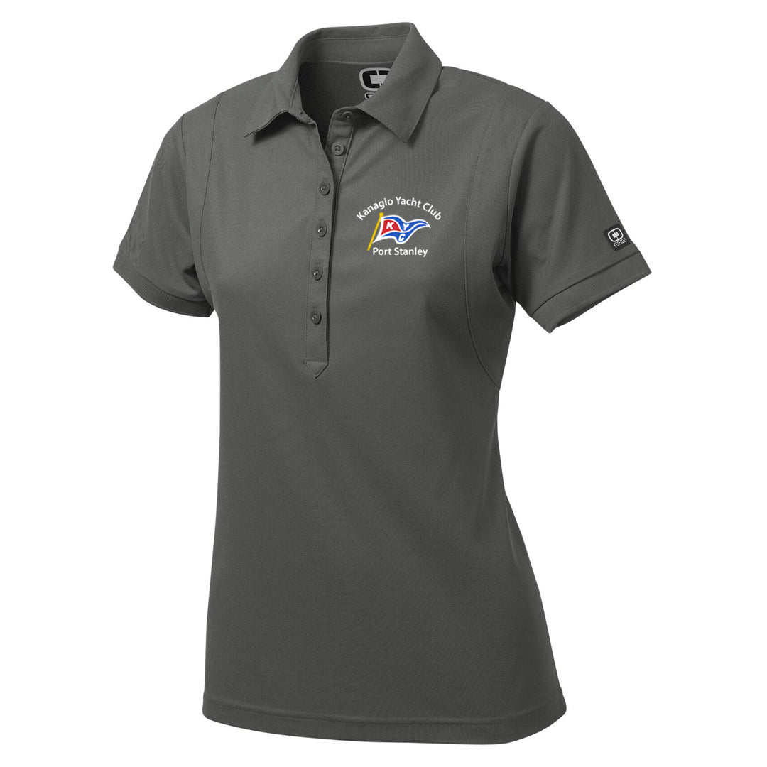 Kanagio Yacht Club Ladies' Primary Short Sleeve Performance Polo - Grey