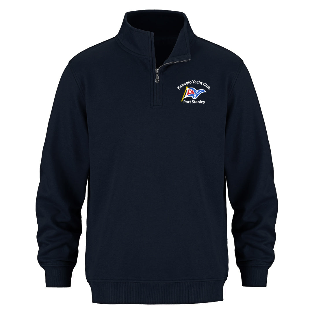 Kanagio Yacht Club Adult Quarter Zip Sweatshirt - Navy