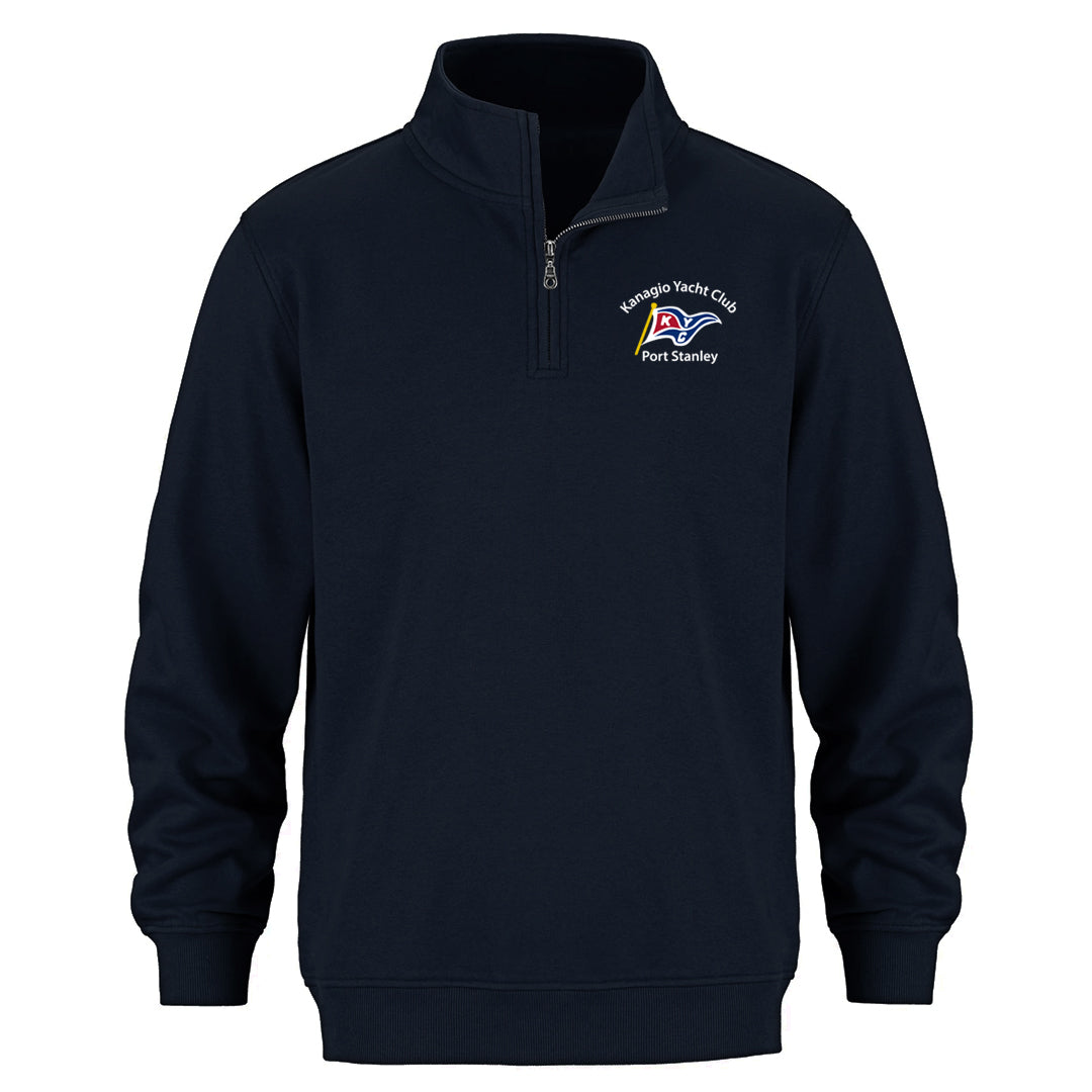 Kanagio Yacht Club Adult Quarter Zip Sweatshirt - Navy