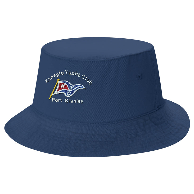 Kanagio Yacht Club Adult Garment Washed Cotton Bucket Hat - Navy