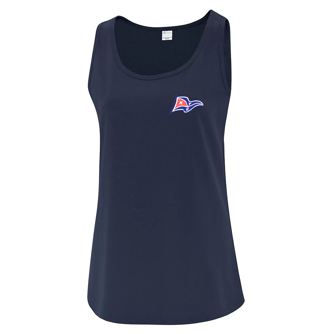 Kanagio Yacht Club Ladies' Cotton Tank Top - Navy