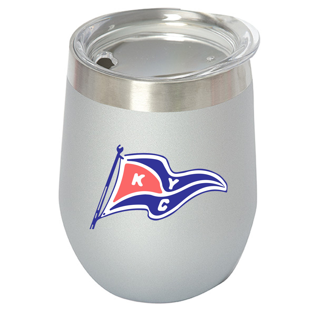 Kanagio Yacht Club 350ml Traveller Mug - Silver
