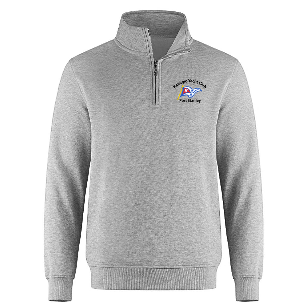 Kanagio Yacht Club Adult Quarter Zip Sweatshirt - Sport Grey