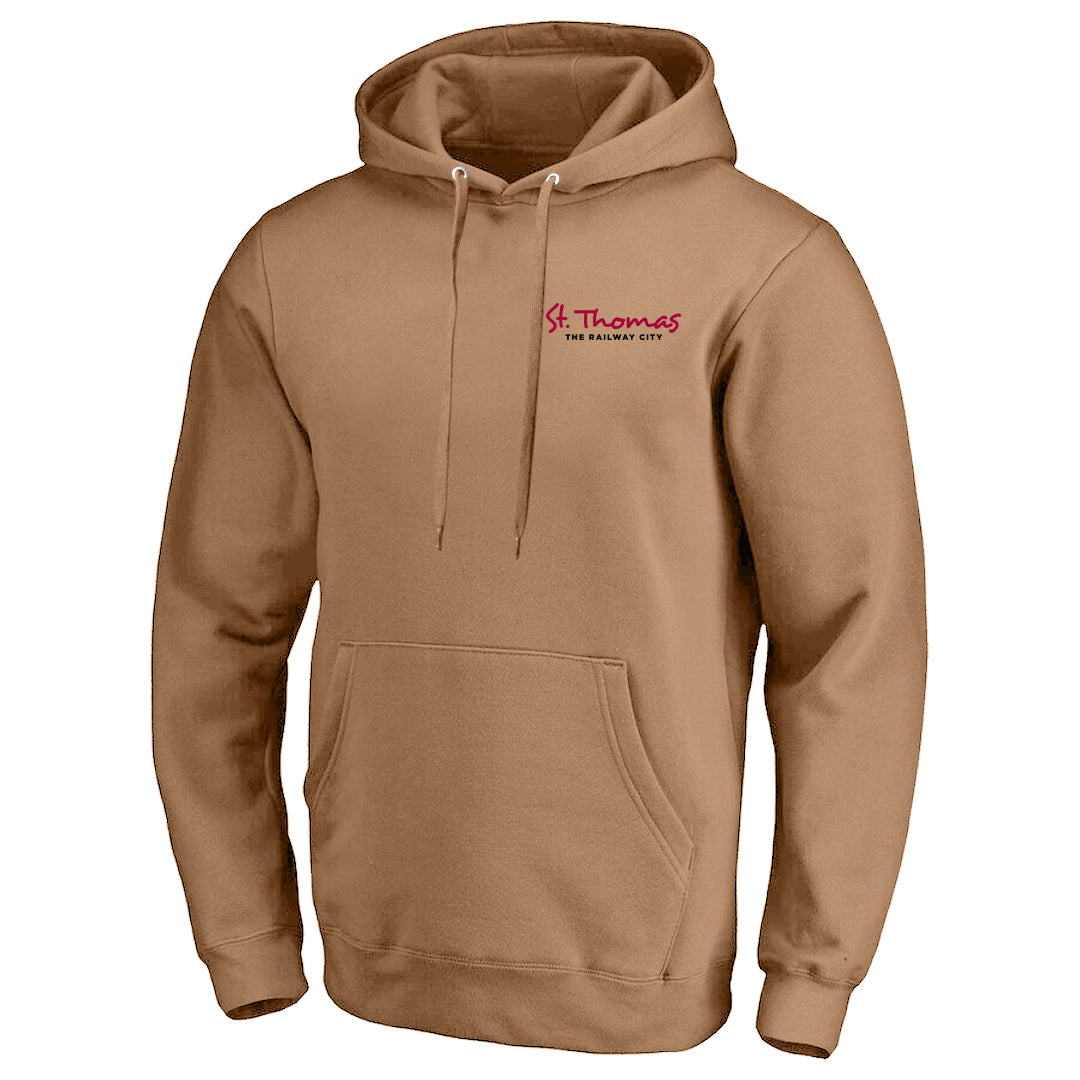 St. Thomas Adult Jumbo Hooded Sweatshirt Clay