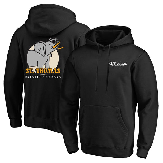 St. Thomas Adult Jumbo Hooded Sweatshirt - Black