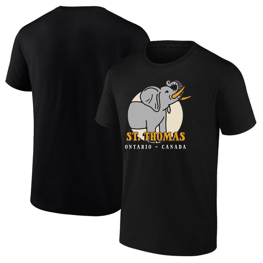 St. Thomas Adult Jumbo Short Sleeve T-Shirt - Black
