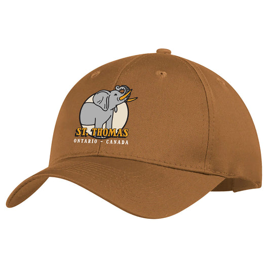 St. Thomas Adult Jumbo Cotton Twill Adjustable Cap - Caramel