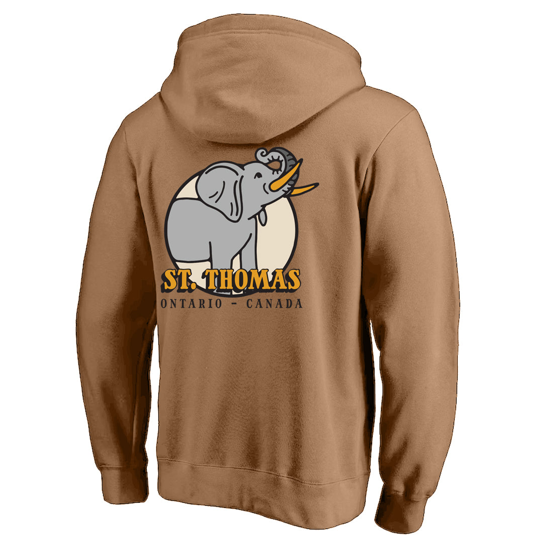 St. Thomas Adult Jumbo Hooded Sweatshirt Clay