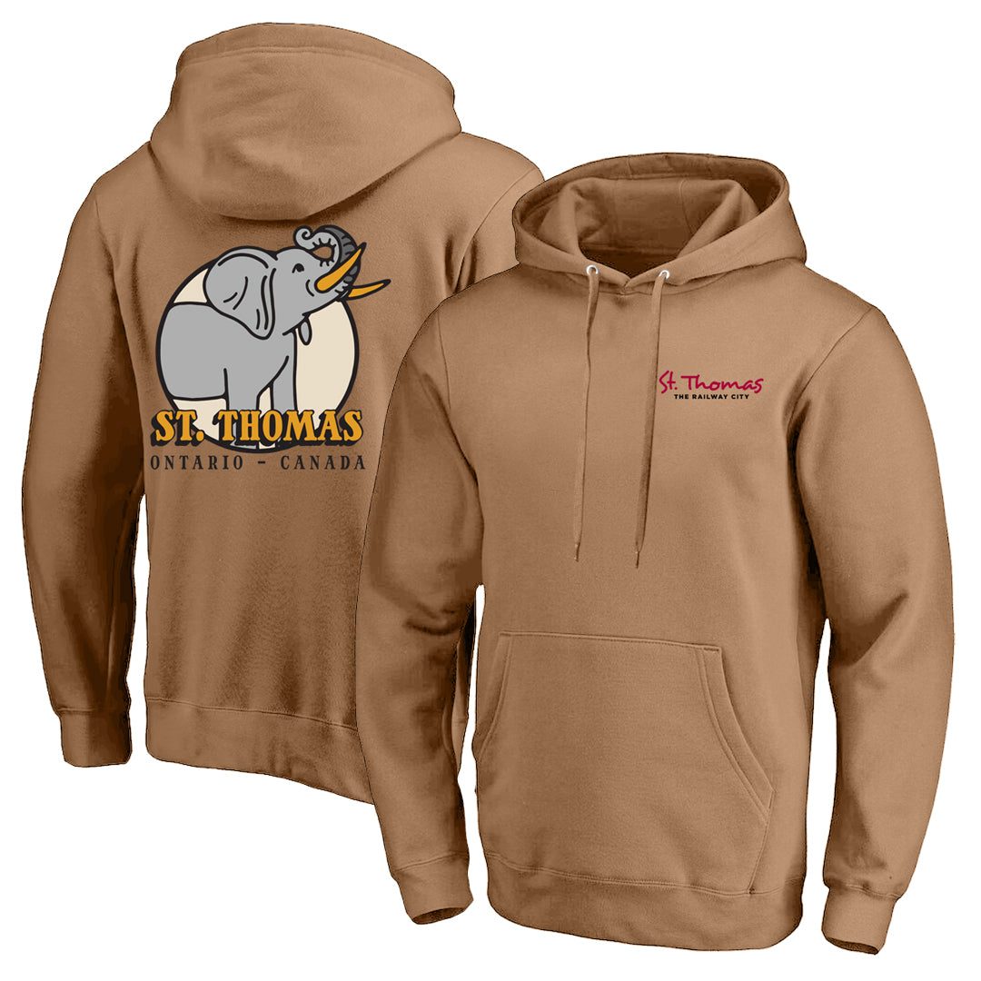 St. Thomas Adult Jumbo Hooded Sweatshirt Clay