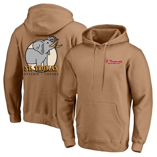 St. Thomas Adult Jumbo Hooded Sweatshirt - Clay