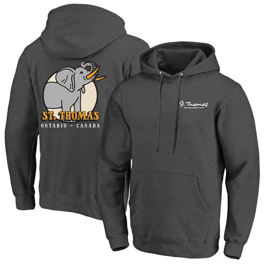 St. Thomas Adult Jumbo Hooded Sweatshirt - Dark Heather