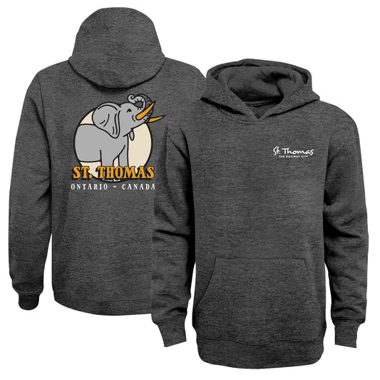 St. Thomas Youth Jumbo Hooded Sweatshirt - Dark Heather