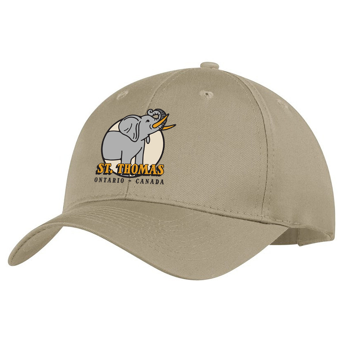 St. Thomas Adult Jumbo Cotton Twill Adjustable Cap Khaki