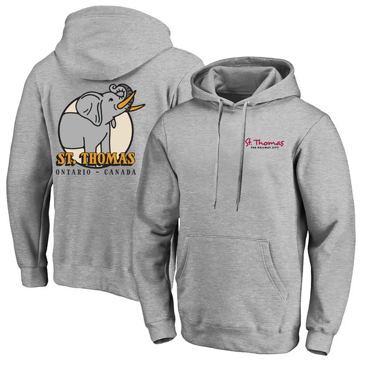 St. Thomas Adult Jumbo Hooded Sweatshirt - Sport Grey