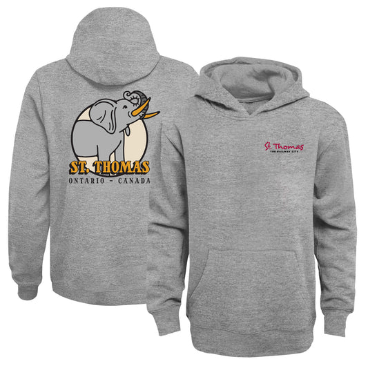 St. Thomas Youth Jumbo Hooded Sweatshirt - Sport Grey