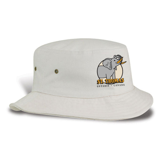 St. Thomas Adult Jumbo Brushed Cotton Twill Bucket Hat - Stone