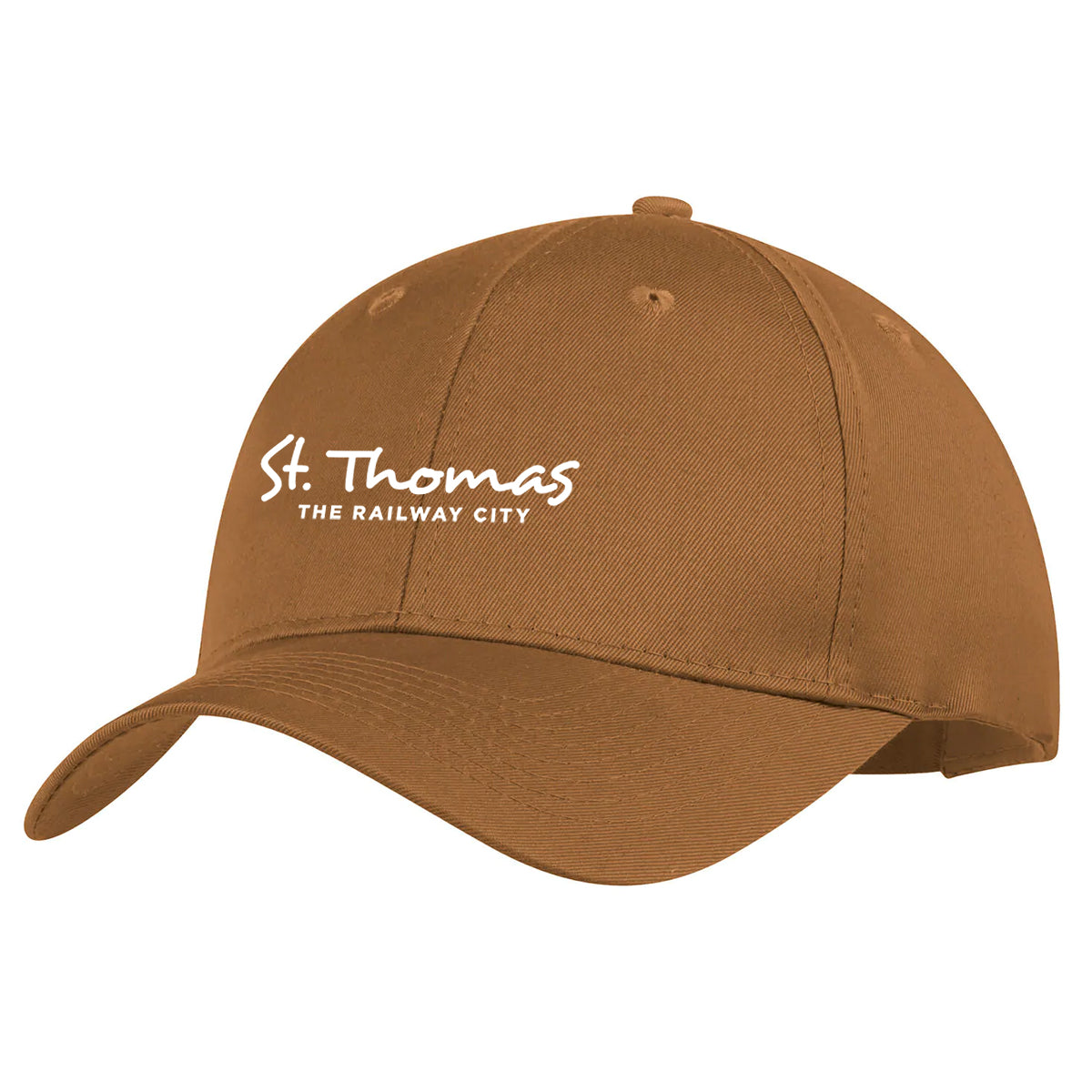 St. Thomas Adult Primary Cotton Twill Adjustable Cap Caramel