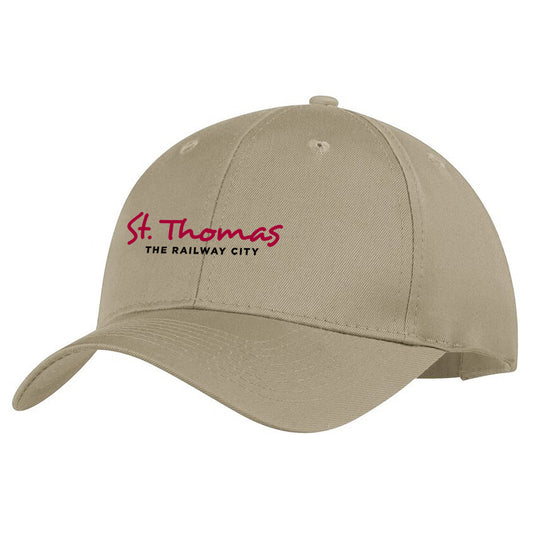 St. Thomas Adult Primary Cotton Twill Adjustable Cap - Khaki