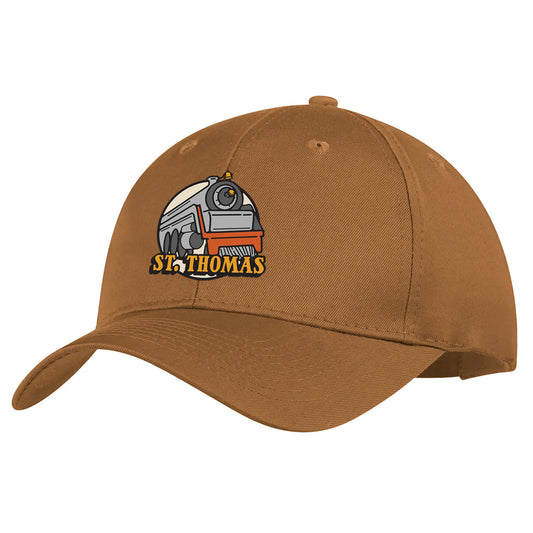 St. Thomas Adult Train Cotton Twill Adjustable Cap - Caramel