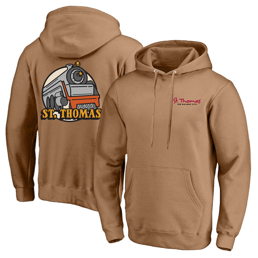 St. Thomas Adult Train Hooded Sweatshirt - Clay