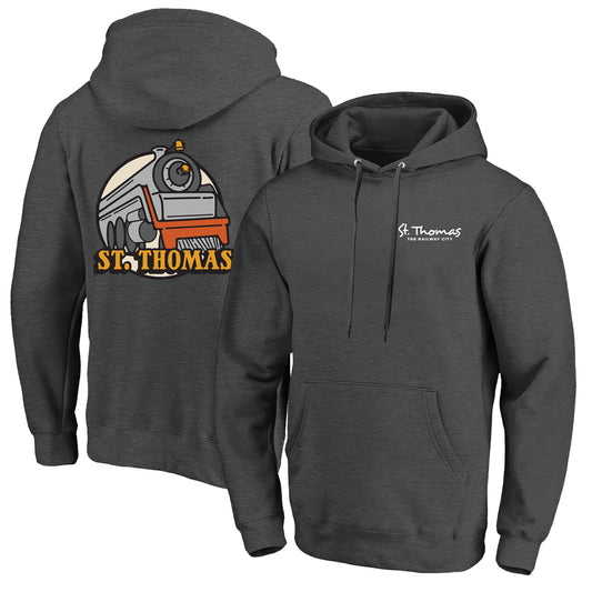 St. Thomas Adult Train Hooded Sweatshirt - Dark Heather