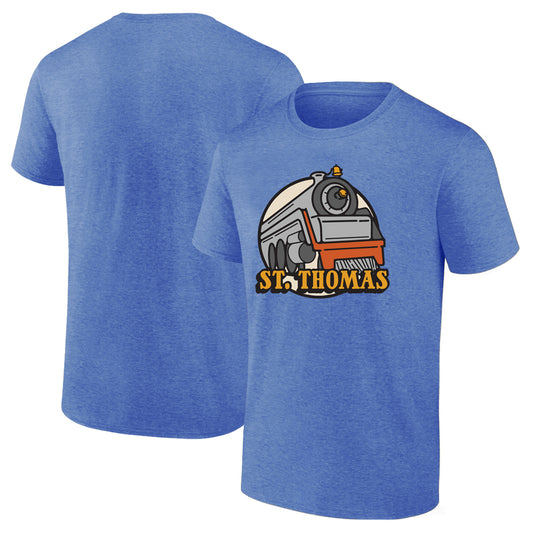 St. Thomas Adult Train Short Sleeve T-Shirt - Heather Deep Royal