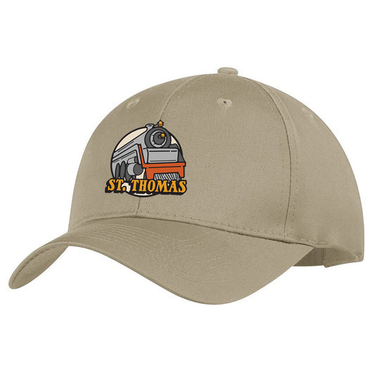 St. Thomas Adult Train Cotton Twill Adjustable Cap - Khaki