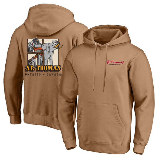St. Thomas Adult Trio Hooded Sweatshirt - Clay