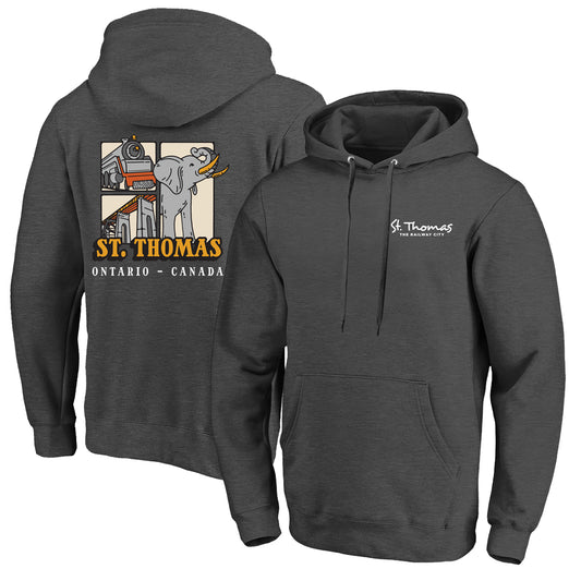 St. Thomas Adult Trio Hooded Sweatshirt - Dark Heather