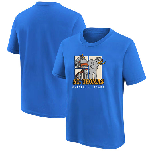 St. Thomas Youth Trio Short Sleeve T-Shirt - Royal