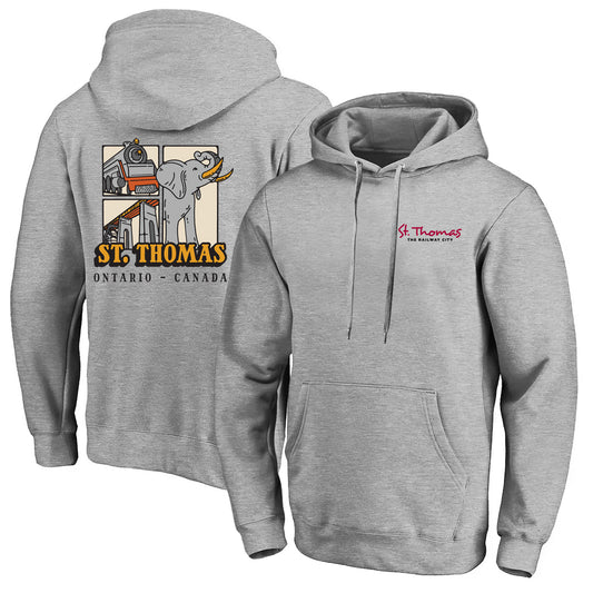 St. Thomas Adult Trio Hooded Sweatshirt - Sport Grey