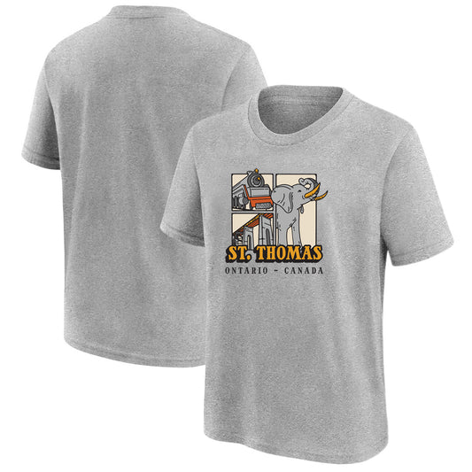 St. Thomas Youth Trio Short Sleeve T-Shirt - Sport Grey