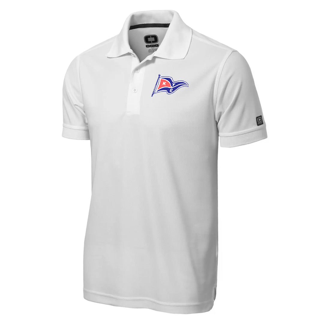 Kanagio Yacht Club Men's Primary Short Sleeve Performance Polo - White