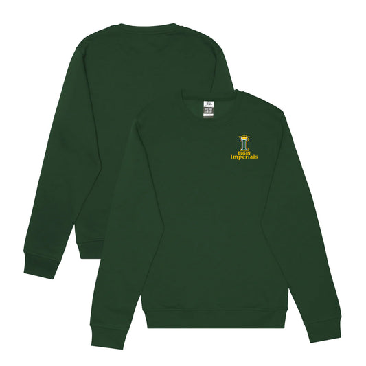 Elgin Imperials Adult Long-Sleeve Crewneck Sweatshirt - Forest Green