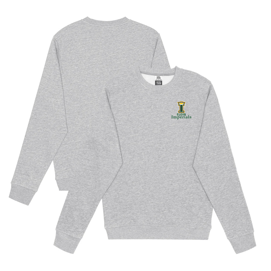 Elgin Imperials Adult Long-Sleeve Crewneck Sweatshirt - Sport Grey