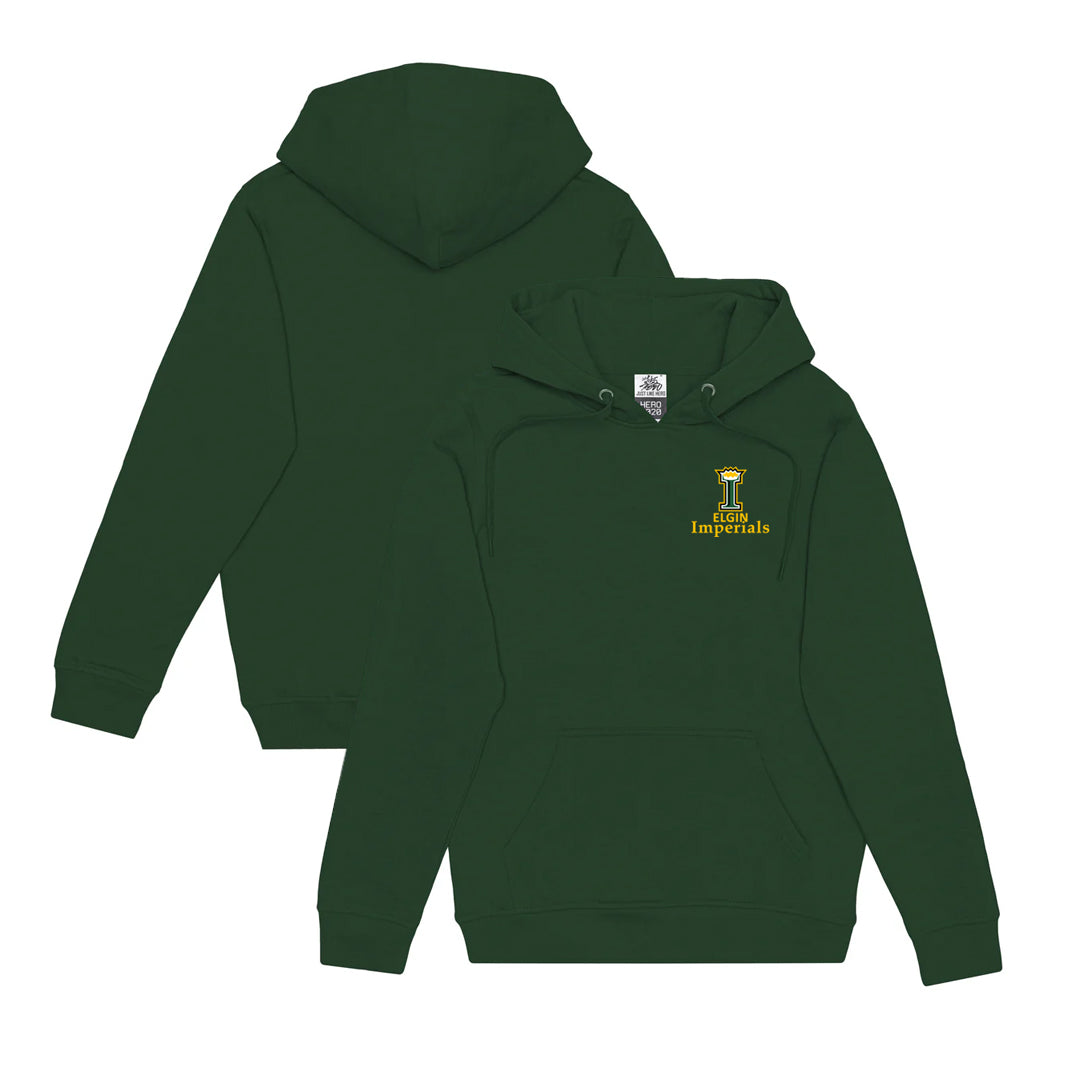 Elgin Imperials Adult Hooded Sweatshirt - Forest Green