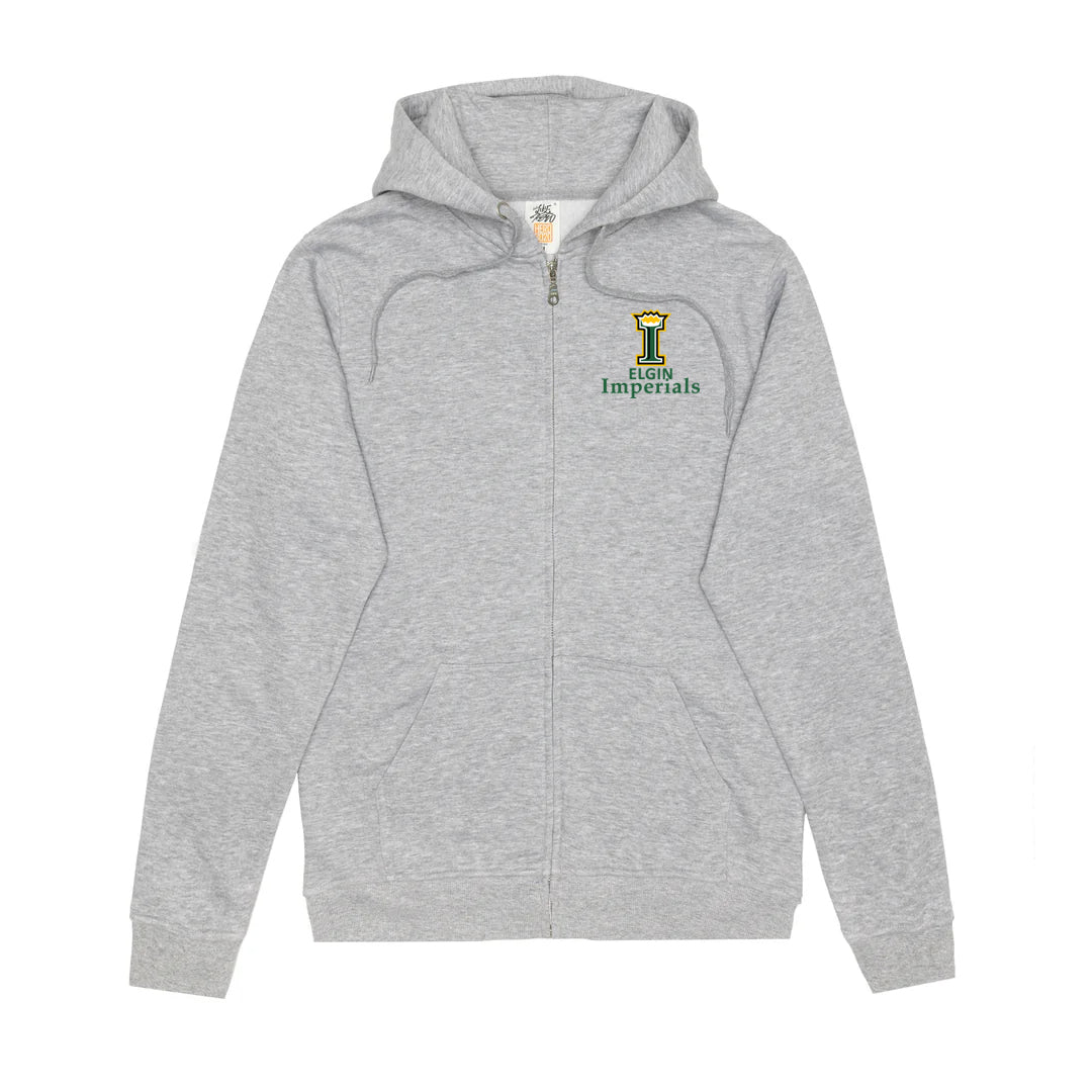 Elgin Imperials Adult Full Zip Sweatshirt - Sport Grey