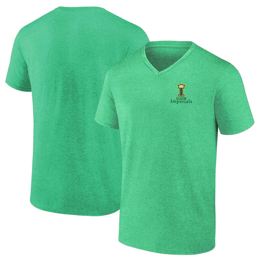 Elgin Imperials Adult Short Sleeve V-Neck T-Shirt - Heather Irish Green