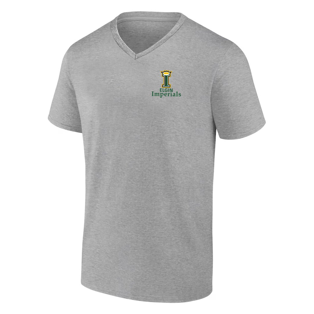 Elgin Imperials Adult Short Sleeve V-Neck T-Shirt - Sport Grey