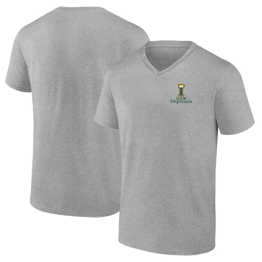 Elgin Imperials Adult Short Sleeve V-Neck T-Shirt - Sport Grey