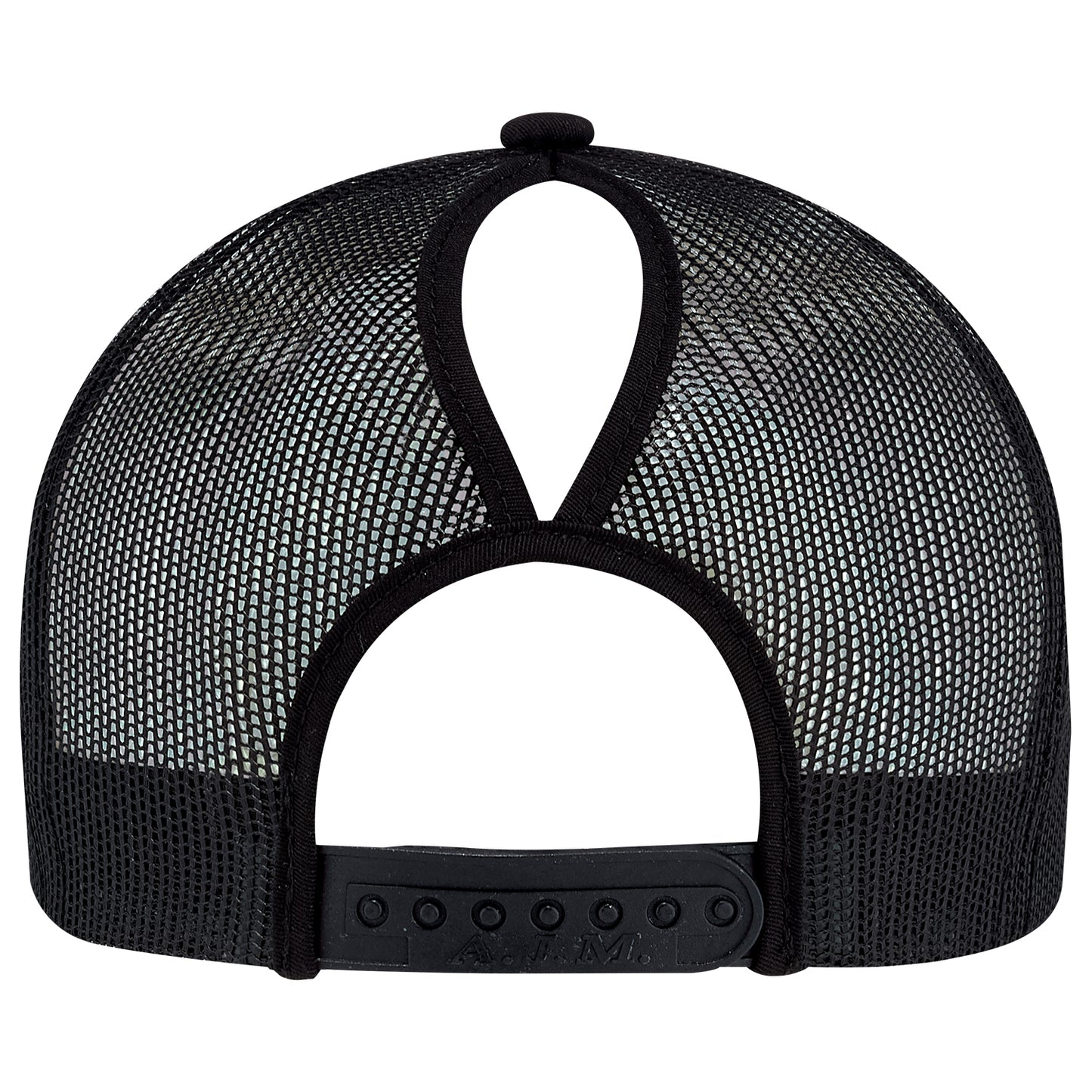 Glen Erie Farms Ladies' Nylon Mesh Ponytail Cap - Farm Hair Don't Care - Black