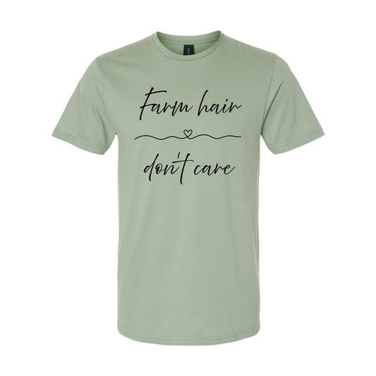 Glen Erie Farms Adult Short Sleeve T-Shirt - Farm Hair Don't Care