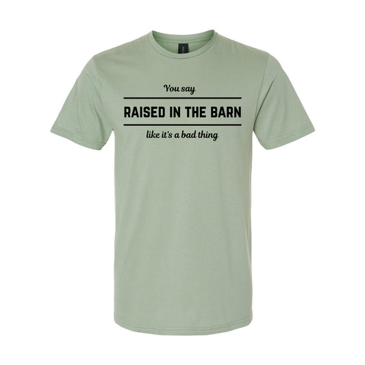 Glen Erie Farms Adult Short Sleeve T-Shirt - Raised In The Barn