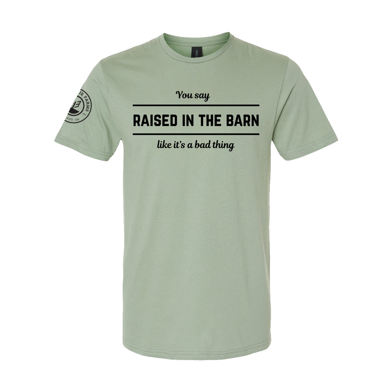 Glen Erie Farms Adult Short Sleeve T-Shirt - Raised In The Barn