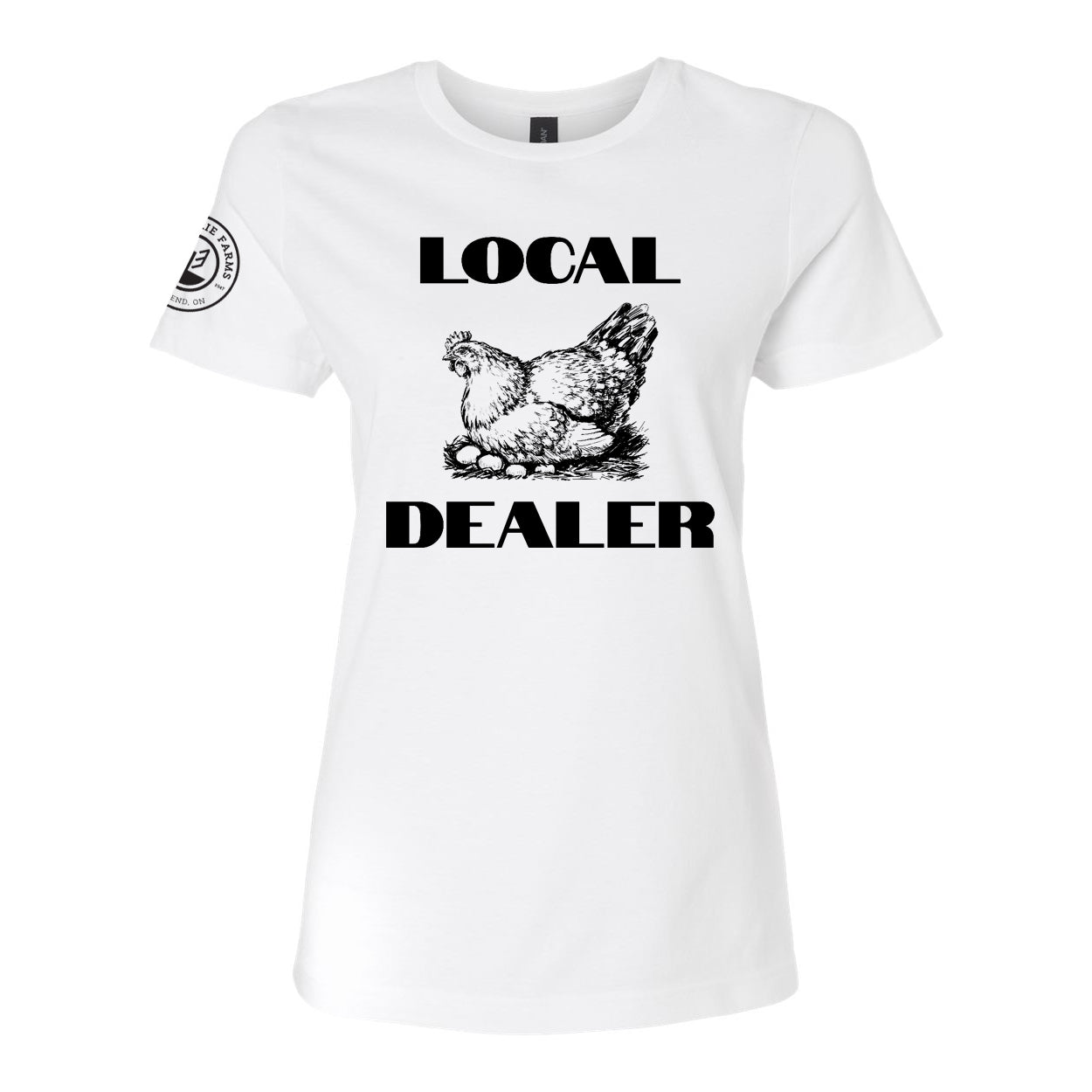 Glen Erie Farms Ladies' Short Sleeve T-Shirt - Local Dealer - White